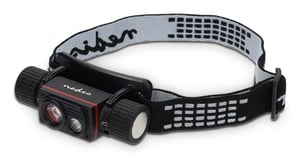 Nedis LHLR10WBK Flashlight, Black, LED Headlamp