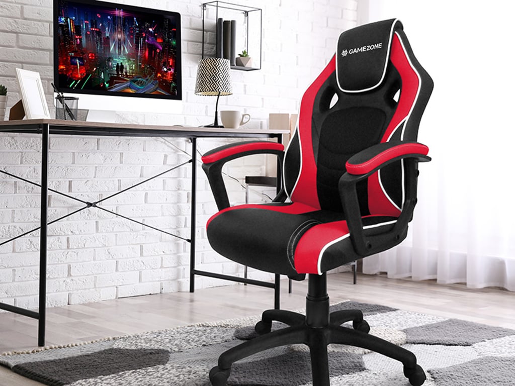 Tracer GAMEZONE GC33 Fotel dla gracza Wiaderko (kołyska) siedzisko Czarny, Czerwony