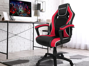 Tracer GAMEZONE GC33 Fotel dla gracza Wiaderko (kołyska) siedzisko Czarny, Czerwony