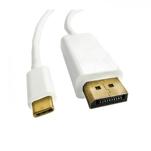 Qoltec 50412 kabeladapter 1 m DisplayPort USB Type-C Vit