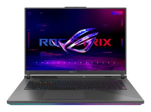 ASUS ROG Strix G18 G814PP-S8014W AMD Ryzen™ 9 8940HX Laptop 45,7 cm (18") WUXGA 32 GB DDR5-SDRAM 1 TB SSD NVIDIA GeForce RTX 5070 Wi-Fi 6E (802.11ax) Windows 11 Home Czarny, Szary QWERTZ Niemiecki