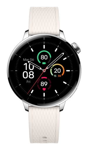 OnePlus Watch 3 43mm 3,35 cm (1.32") AMOLED Cyfrowy 466 x 466 px Ekran dotykowy Srebrny, Tytan Wi-Fi GPS
