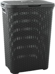 Curver Style 3253920707031 60-liter laundry basket, Square, Rattan, Anthracite