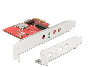 DeLOCK 91748 PCI-Express-Kartenleser, intern, Metallgehäuse, rot