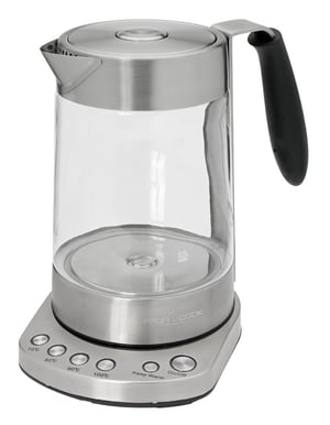 ProfiCook PC-WKS 1020 G vattenkokare 1,7 l 3000 W Svart, Rostfritt stål