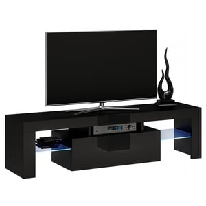 Topeshop RTV DEKO140 BLACK TV Stand or Entertainment Center, 0 drawers, 3 shelves.