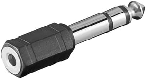 Microconnect AUDANR Adapter für 6,3-mm- und 3,5-mm-Kabel, schwarz