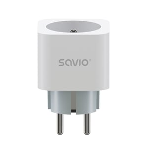 Savio WI-FI Smart-Steckdose 16 A AS-01 Weiß, kabellos, weiß