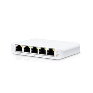 Ubiquiti UniFi USW Flex Mini, hanterad L2 Gigabit Ethernet (10/100/1000), stöd för PoE, vit