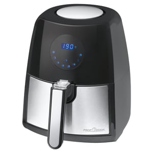ProfiCook PC-FR 1147 H Enkel 2,5 l Fristående 1500 W Varmluftsfritös Svart, Rostfritt stål