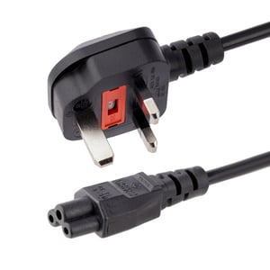 StarTech PXTNB3SUK2M Power Cable, Black, 2 m, BS 1363 C5 Panel