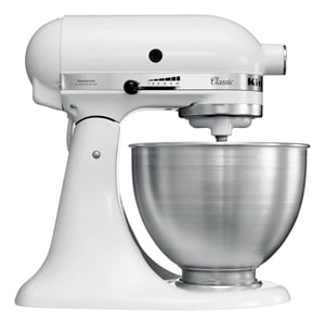 KitchenAid 5K45SSEWH Stående mixer 275 W Metallic, Vit