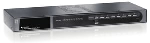 LevelOne KVM-0831 KVM-Switch, rackmontierbar, Schwarz, Grau