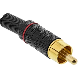 InLine 99110Q wtyczka RCA Czarny, Złoto, Czerwony