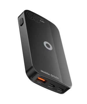 Mobile Origin GAN-65W-SLM-BLK ładowarka do urządzeń przenośnych Uniwersalne Czarny USB Szybkie ładowanie Wewnętrzna