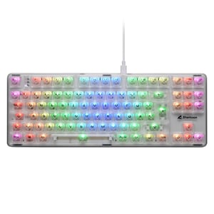 Sharkoon 4044951040131 USB-gamingtangentbord QWERTZ tyska vit