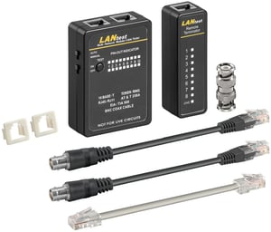 Goobay 93010 Netzwerkkabel-Tester, schwarz