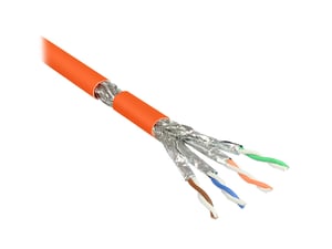 さーちゃ Alcasa Cat7, 25m kabel sieciowy Pomarańczowy S/FTP (S-STP