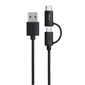 PNY C-UA-UUTC-K20-03 USB-kabel USB 2.0 1 m USB A till USB C Svart