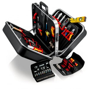 Knipex 00 21 42 Tool Case Black Acrylonitrile Butadiene Styrene (ABS) Copolymer, Aluminum, Cast Aluminum, Duralumin