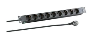 Microconnect CABINETACC23 Stromverteilereinheit (PDU) mit 8 Netzwerkanschlüssen, 1U, schwarz