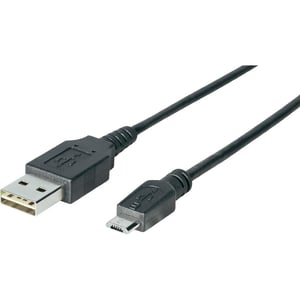 Sharkoon 3m, USB 2.0-A to USB 2.0 Micro-B Cable, USB A to Micro-USB B, Black