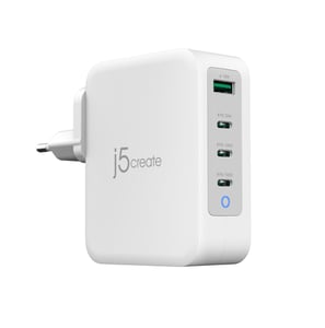 j5create JUP43130E-EN Ladegerät für mobile Geräte Laptop, Mobiltelefon, tragbare Spielkonsole, Smartwatch, Tablet Grau, Weiß USB Schnellladung Intern