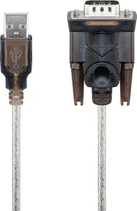 Goobay 95435 Parallel Cable, Transparent, 1.5 m, USB Type-A to RS-232
