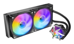 Azza HEX 240 Obudowa komputera Chłodnica cieczy all-in-one 12 cm Czarny 1 szt.