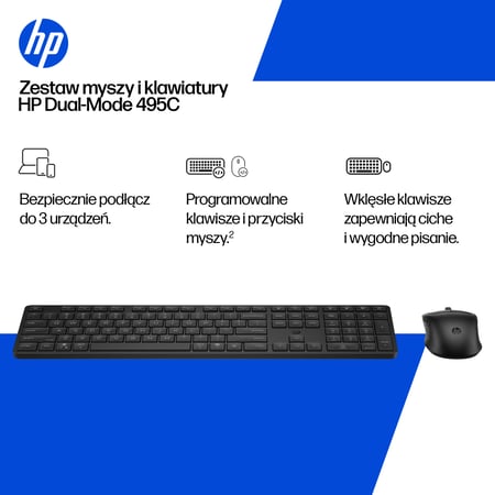 HP Zestaw myszki i klawiatury Multi-Device Dual-Mode 495C