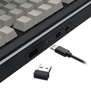 REDRAGON K734SP-RGB-PRO WILDSLASH PRO klawiatura USB + RF Wireless + Bluetooth Czarny, Szary