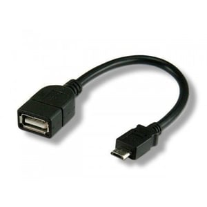 Techly 304963 USB-kabel USB 2.0 0,2 m Micro-USB B till USB A Svart