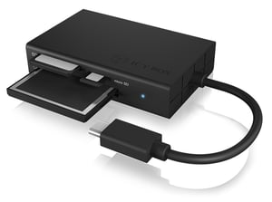 ICY BOX IB-CR401-C3 USB 3.2 Gen 1 (3.1 Gen 1) Type-C-kortläsare, svart