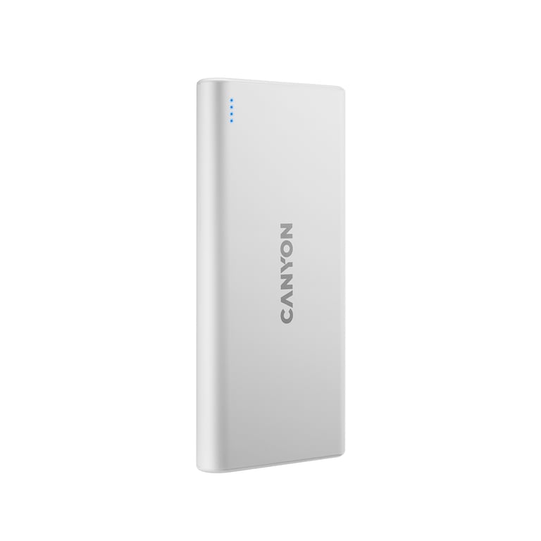 фото Зовнішній акумулятор (павербанк) Canyon PB-108 10000mAh White (CNE-CPB1008W)