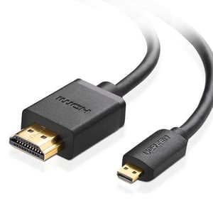 Ugreen 30104 HDMI-Kabel, 3 m, HDMI Typ D (Micro) – HDMI Typ A (Standard), schwarz