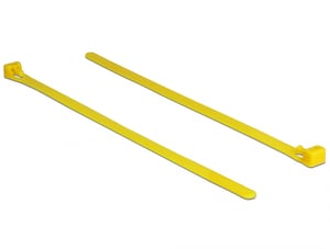 DeLOCK 18759 Cable Tie, Release-Type Cable Tie, Nylon, Yellow, 100 pcs.