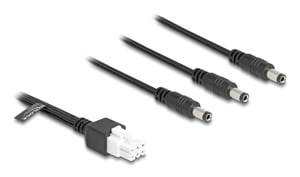 DeLOCK 90168 kabel zasilające Czarny 1 m 3 x DC
