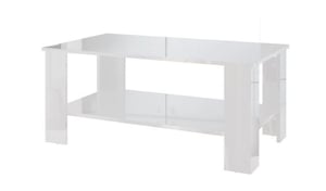 Tuckano Ława 100x40x70 GLANCE cała w białym połysku
