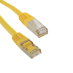 Qoltec Cat6, FTP, 0,25 m nätverkskabel Gul 0,25 m F/UTP (FTP)