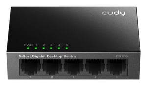 Cudy GS105 przełącznik sieciowy Nie zarządzany Gigabit Ethernet (10/100/1000) Czarny