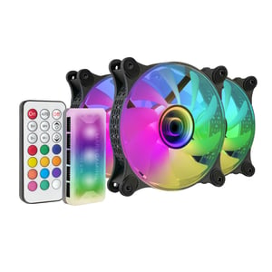 Mars Gaming MF3DKIT PC-Kühlsystem PC-Gehäuse 12-cm-Lüfter, schwarz, 3 Stück