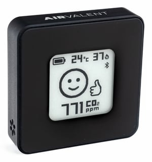 AIRVALENT AIRV-BLCK cyfrowa stacja meteorologiczna Czarny Bateria