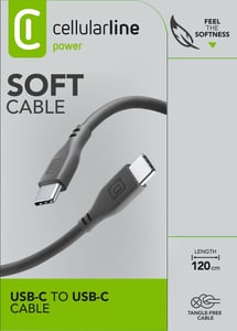 Cellularline 8018080431418 1.2 m USB-C Cable, Black