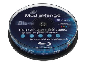 MediaRange MR500 Blu-ray-skiva BD-R 25 GB, 10 st.