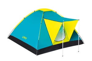 Bestway 68088 Rucksackzelt Kuppelzelt für 3 Personen. Schwarz, Blau, Gelb