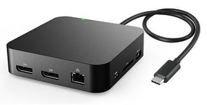 eSTUFF GLB232003 Dockingstation, kabelgebunden, USB 2.0 Typ C, schwarz