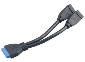 Akasa AK-CBUB09-15BK kabel USB 2 x USB A Czarny