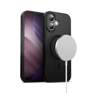 Crong Hybrid Frost MAG Cover - Etui MagSafe iPhone 17 (czarny)