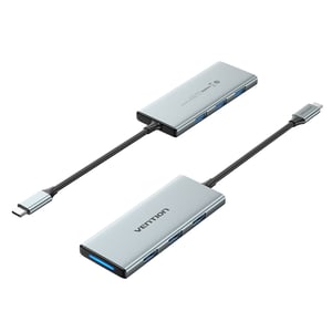 Vention TOPHB Wired USB 3.2 Gen 1 (3.1 Gen 1) Type-C Docking Station, Silver