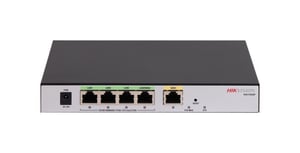 Hikvision DS-3WG105GP-SI Fast-Ethernet-Router, Gigabit-Ethernet, Schwarz, Grau